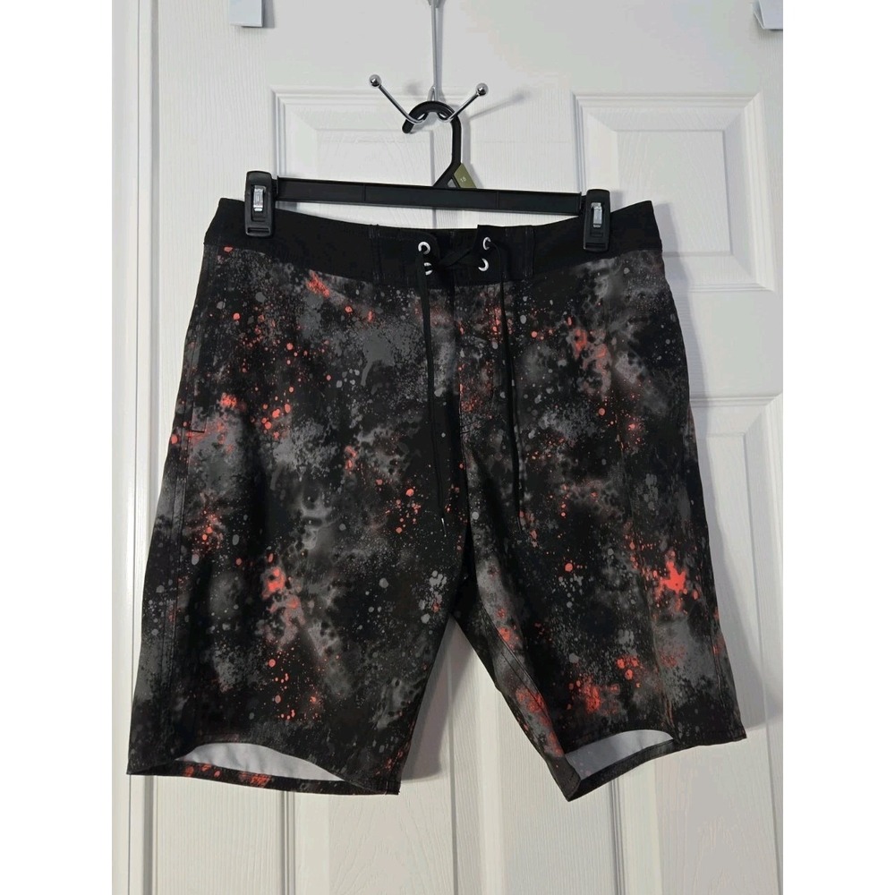 American Eagle Swim Trunks Medium Black/pink/grey‎